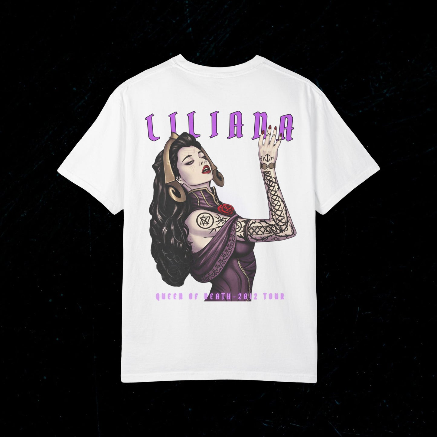 Liliana Gothic MTG T-shirt — Queen of Death  Oversized Graphic Tee