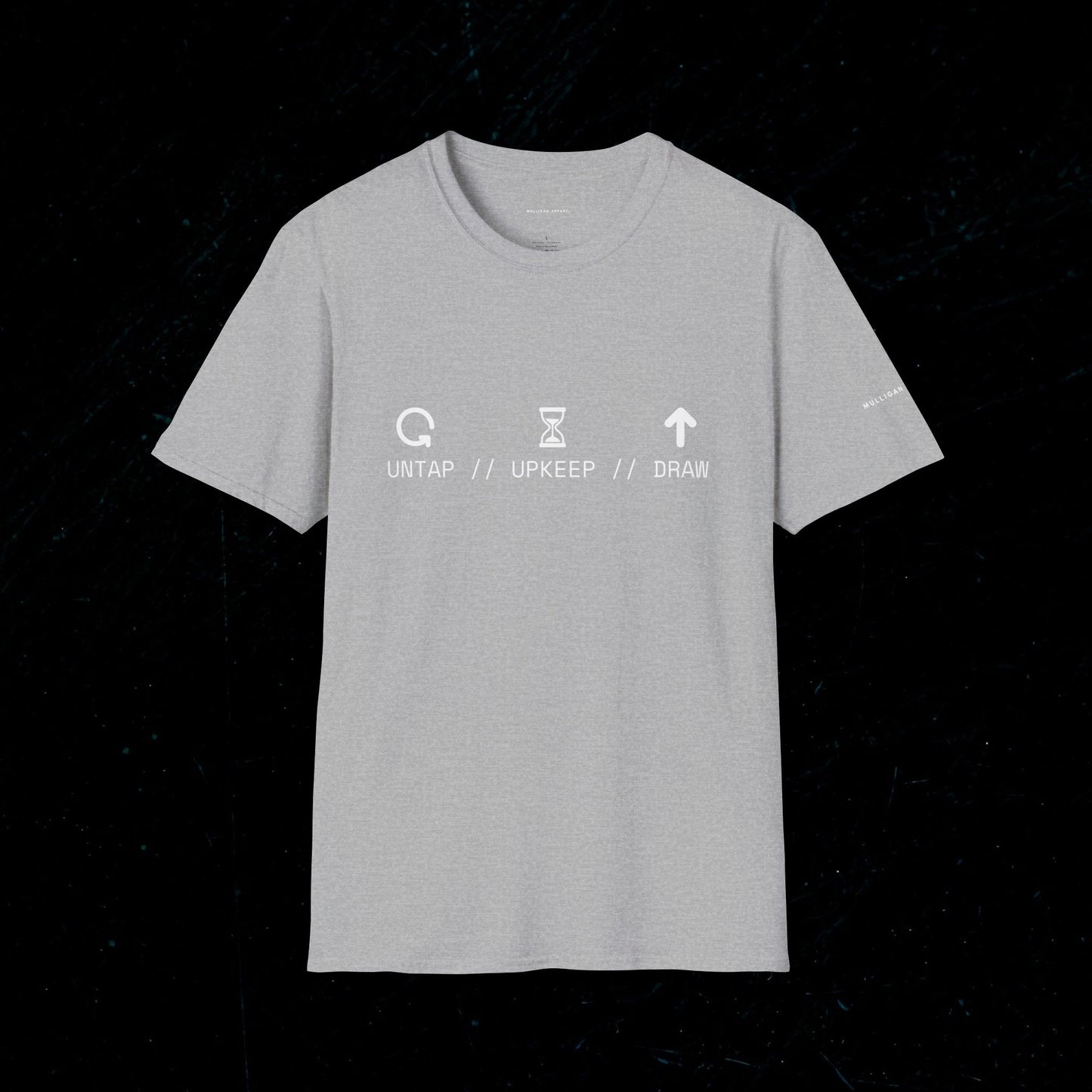 T-Shirt — 'Untap // Upkeep // Draw' Magic: The Gathering Inspired Gamer Tee