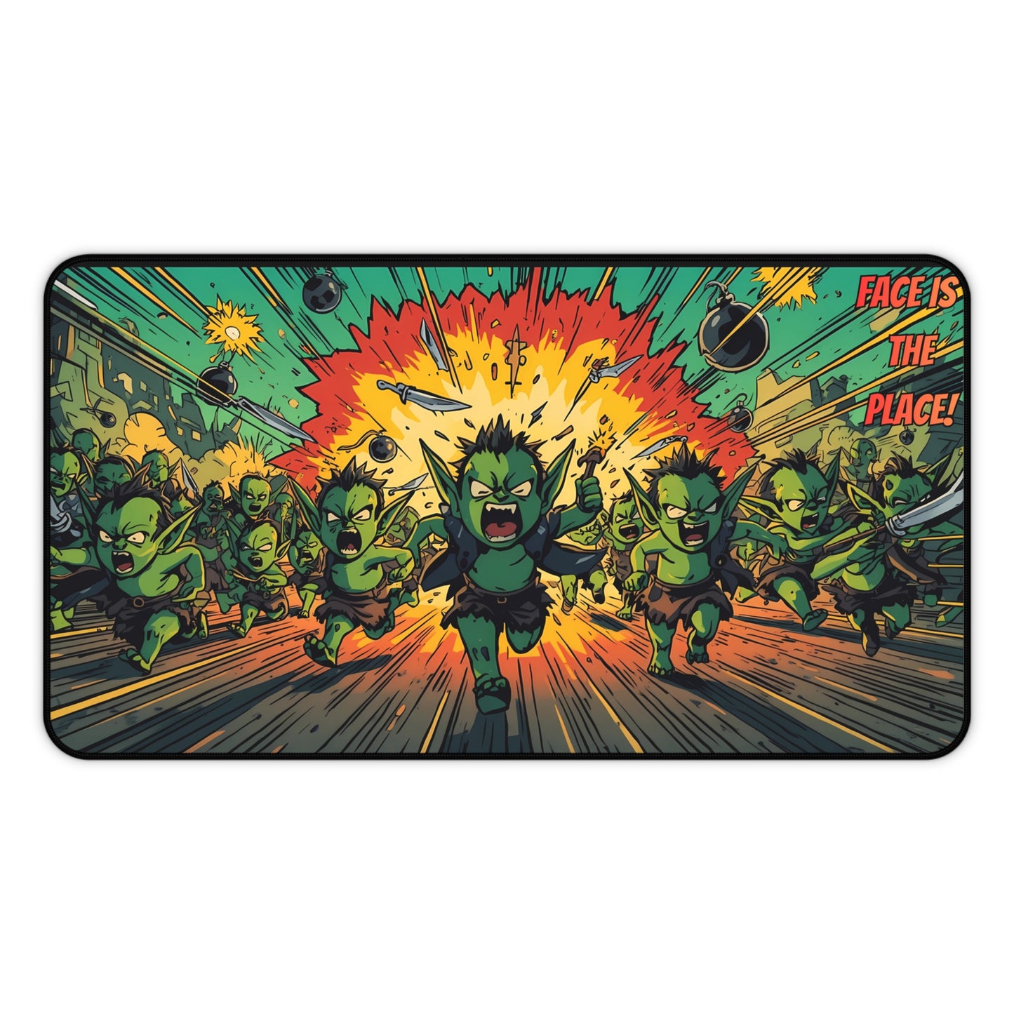 "Face is the Place" - Playmat / Desk Mat Aggro Goblins Edition