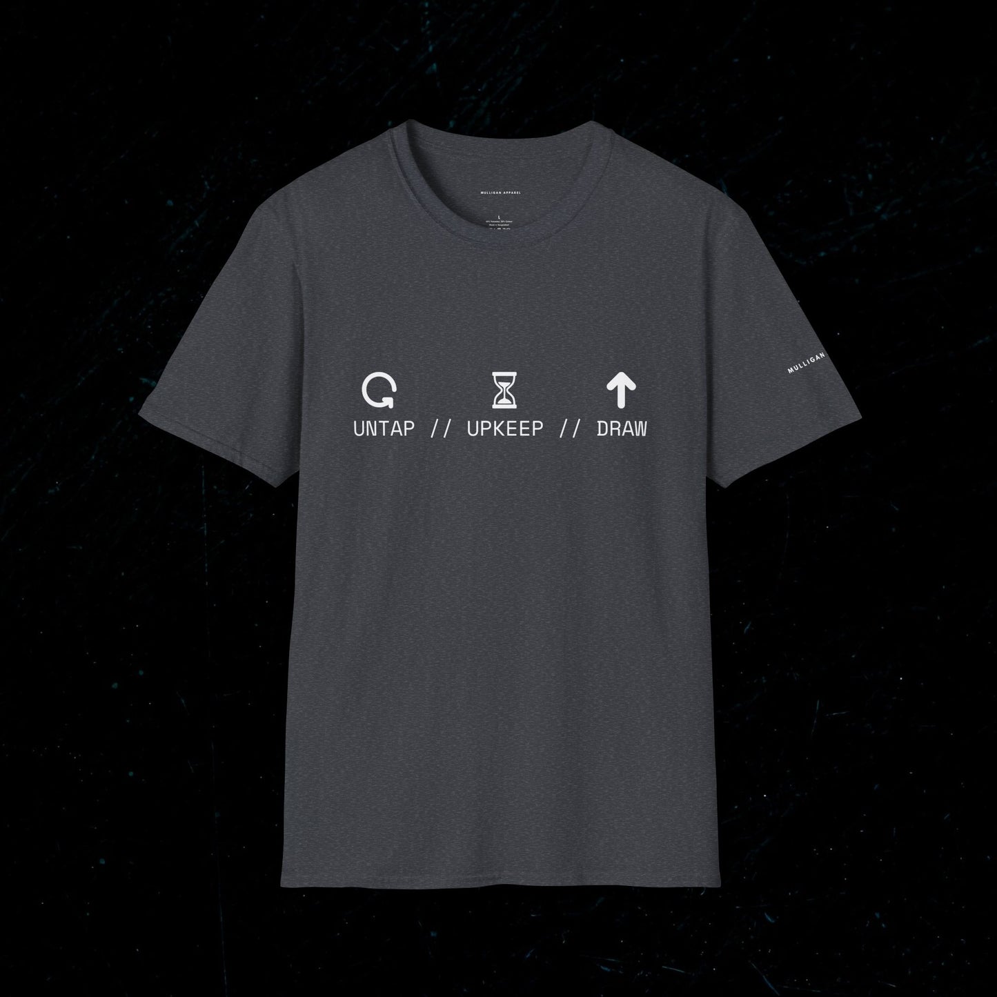 T-Shirt — 'Untap // Upkeep // Draw' Magic: The Gathering Inspired Gamer Tee