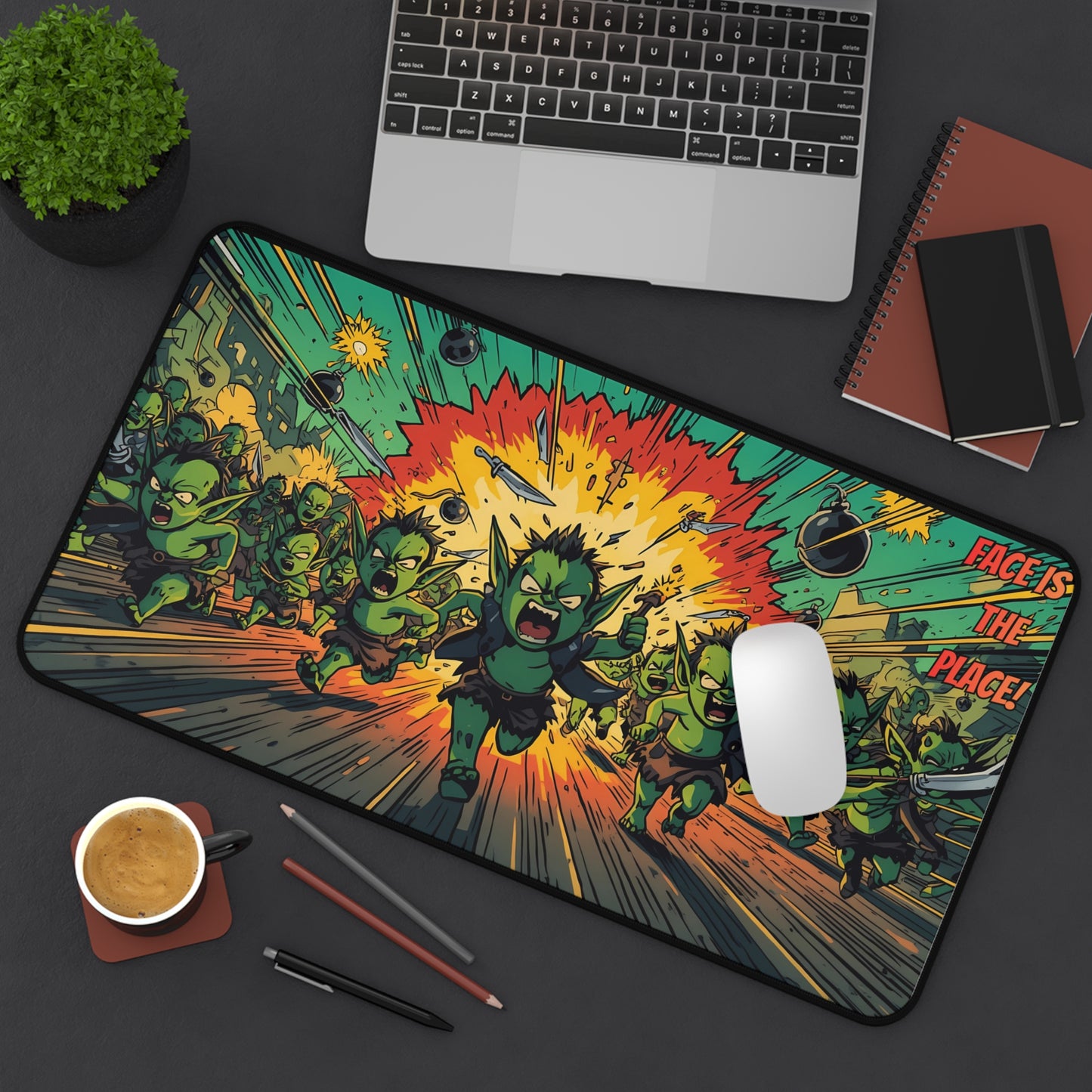 "Face is the Place" - Playmat / Desk Mat Aggro Goblins Edition
