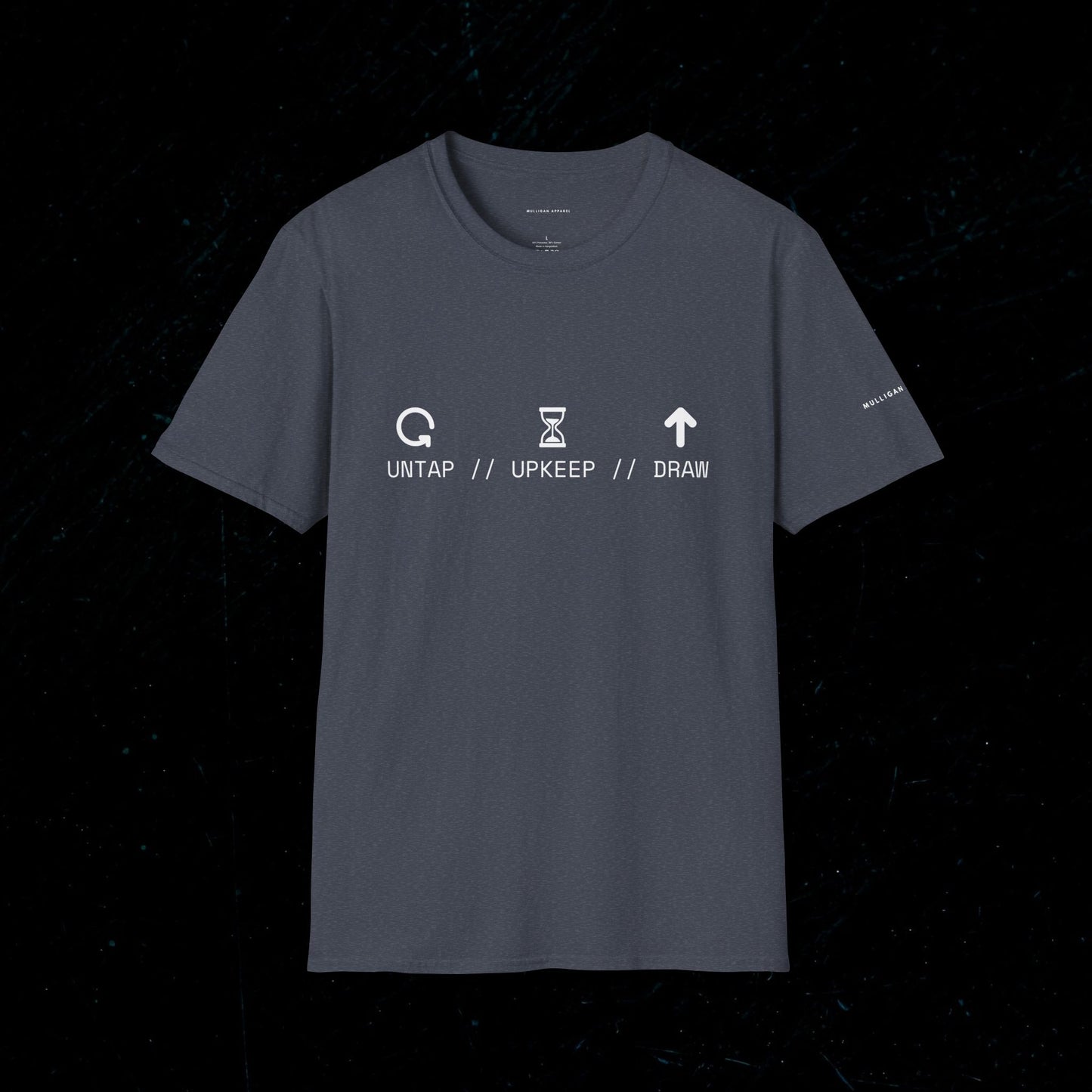 T-Shirt — 'Untap // Upkeep // Draw' Magic: The Gathering Inspired Gamer Tee
