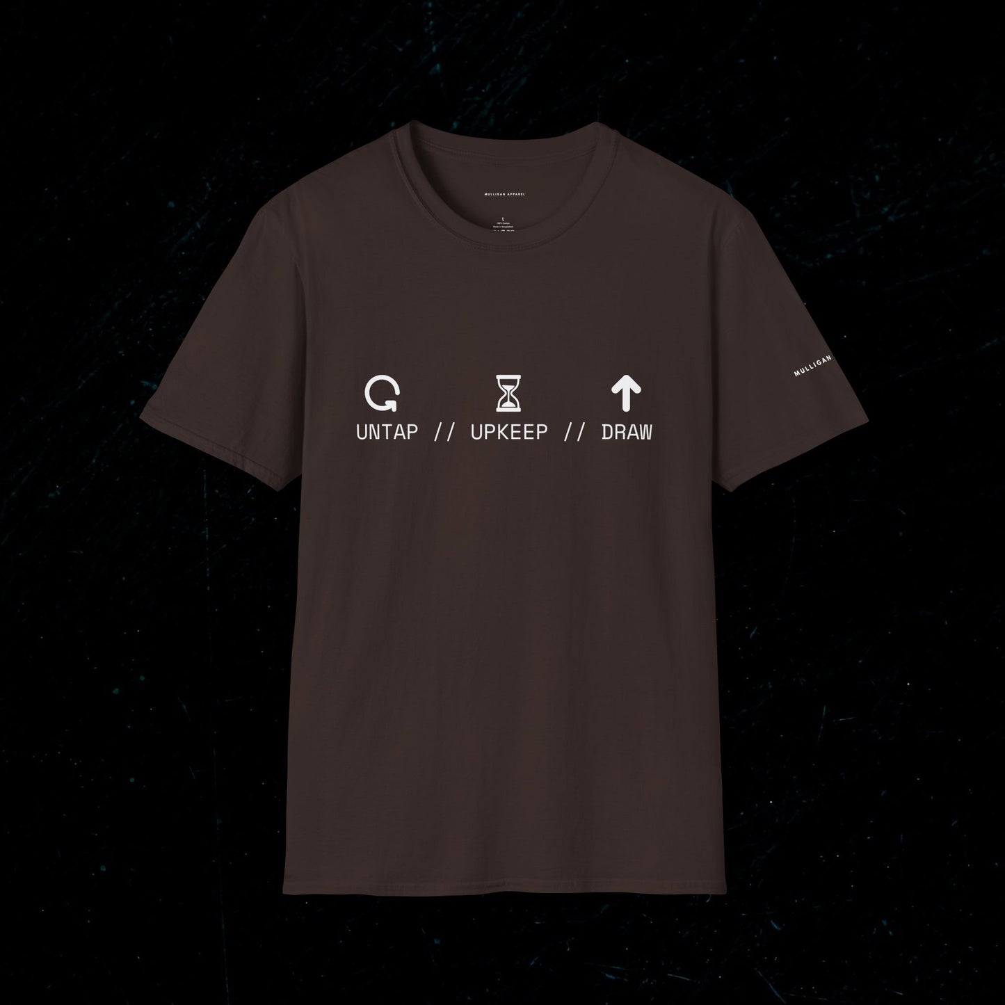 T-Shirt — 'Untap // Upkeep // Draw' Magic: The Gathering Inspired Gamer Tee