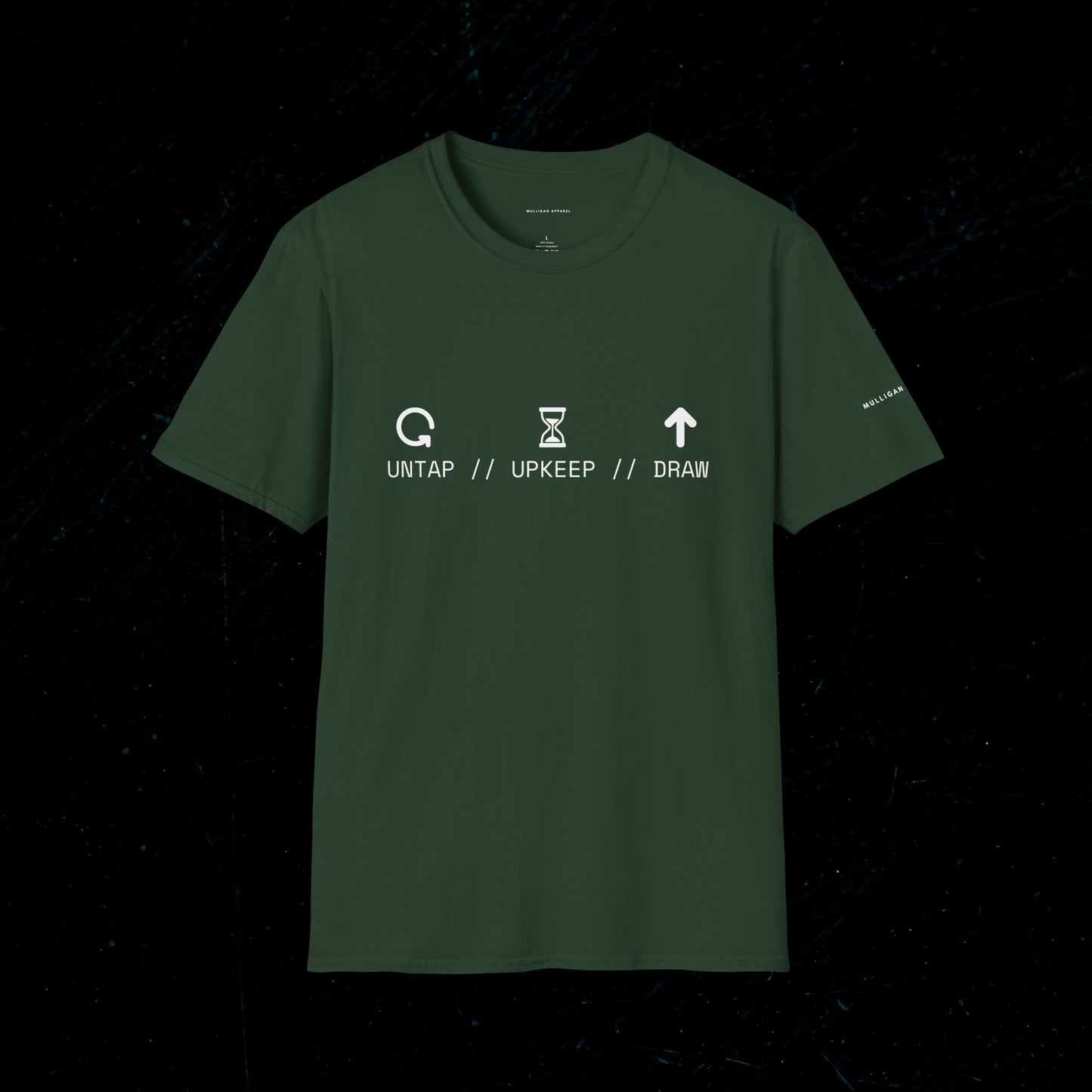 T-Shirt — 'Untap // Upkeep // Draw' Magic: The Gathering Inspired Gamer Tee