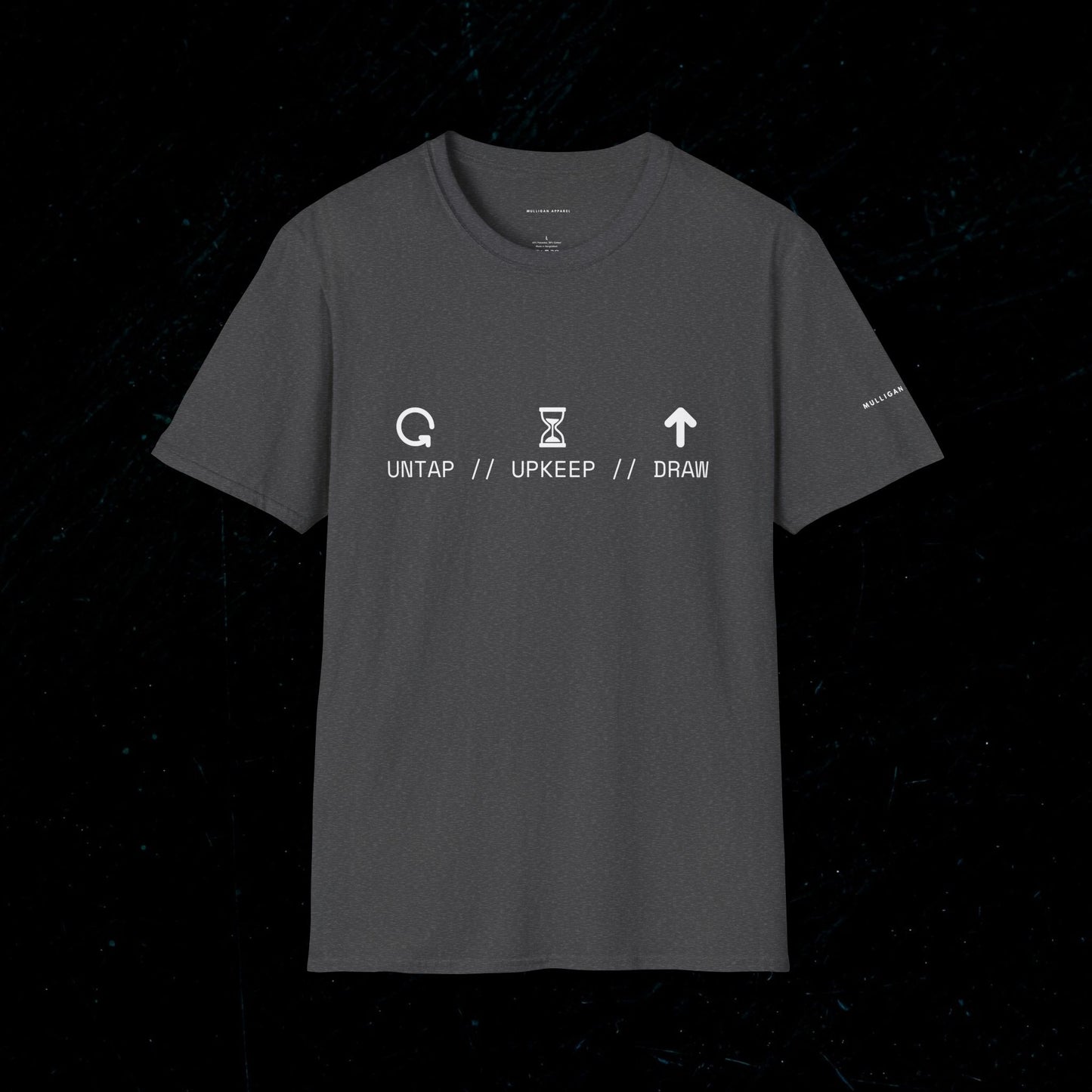 T-Shirt — 'Untap // Upkeep // Draw' Magic: The Gathering Inspired Gamer Tee