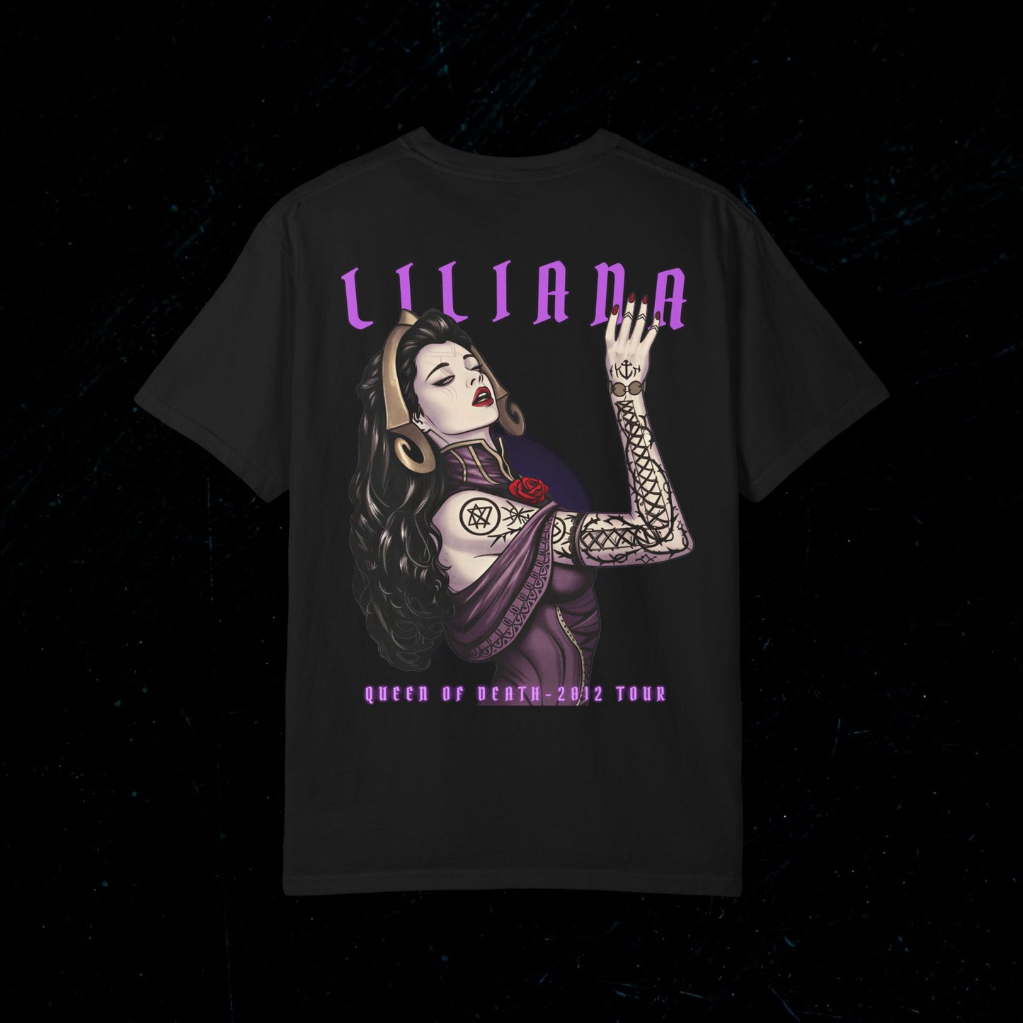 Liliana Gothic MTG T-shirt — Queen of Death  Oversized Graphic Tee