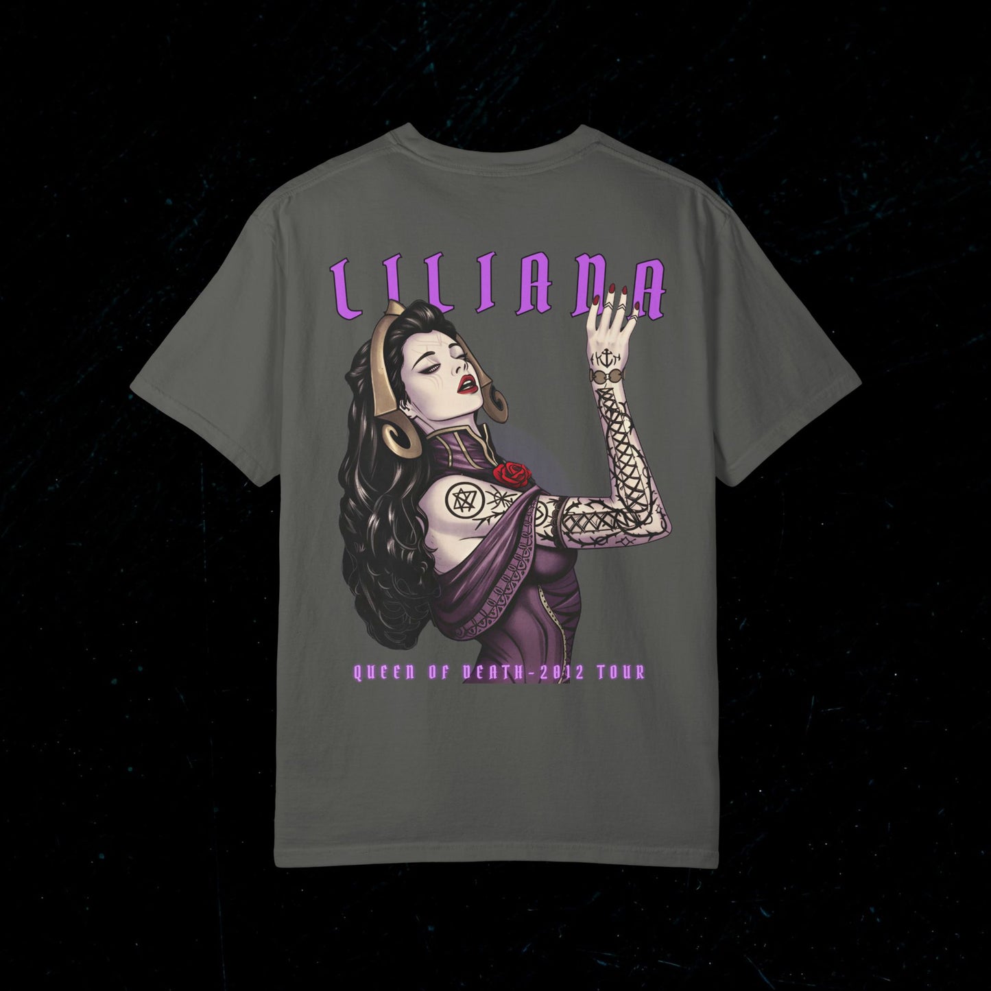Liliana Gothic MTG T-shirt — Queen of Death  Oversized Graphic Tee